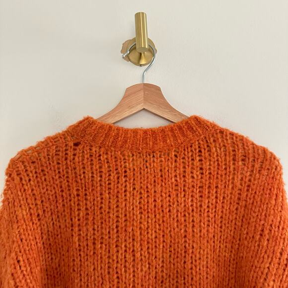 Rag & Bone Merino Wool Knit Crew Neck Pullover Sweater Orange XXS - Picture 8 of 8